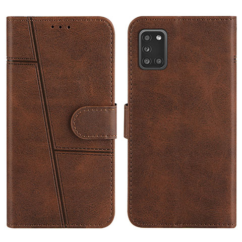 Coque Portefeuille Livre Cuir Etui Clapet Y01X pour Samsung Galaxy A31 Marron