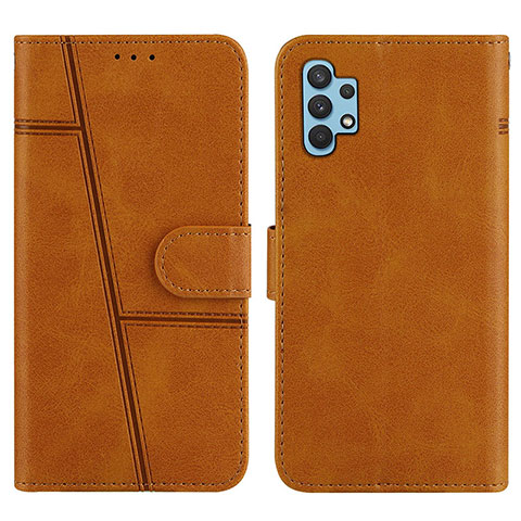 Coque Portefeuille Livre Cuir Etui Clapet Y01X pour Samsung Galaxy A32 4G Brun Clair