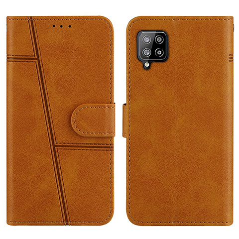 Coque Portefeuille Livre Cuir Etui Clapet Y01X pour Samsung Galaxy A42 5G Brun Clair