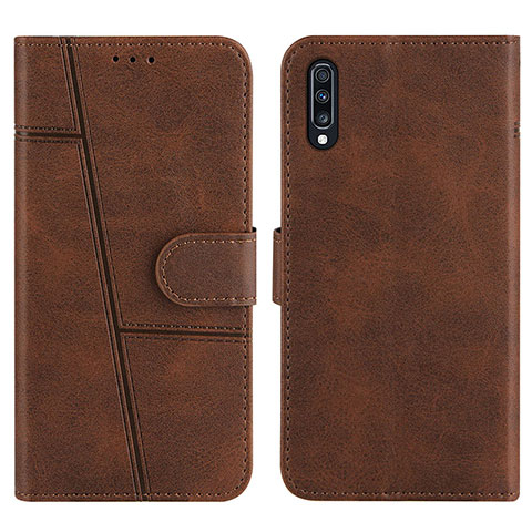 Coque Portefeuille Livre Cuir Etui Clapet Y01X pour Samsung Galaxy A50 Marron