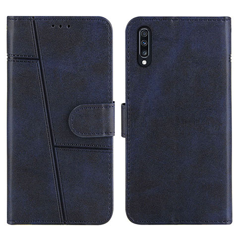 Coque Portefeuille Livre Cuir Etui Clapet Y01X pour Samsung Galaxy A50S Bleu