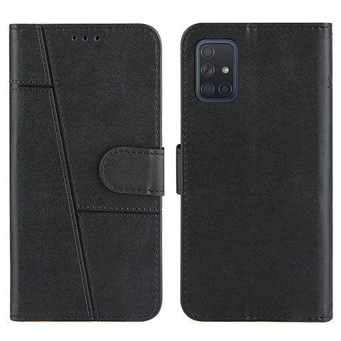 Coque Portefeuille Livre Cuir Etui Clapet Y01X pour Samsung Galaxy A71 4G A715 Noir