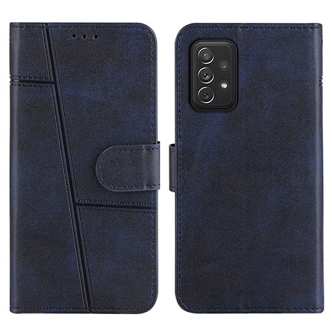 Coque Portefeuille Livre Cuir Etui Clapet Y01X pour Samsung Galaxy A72 5G Bleu