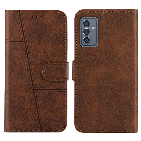 Coque Portefeuille Livre Cuir Etui Clapet Y01X pour Samsung Galaxy Quantum4 5G Marron