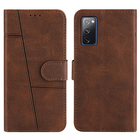 Coque Portefeuille Livre Cuir Etui Clapet Y01X pour Samsung Galaxy S20 FE 4G Marron