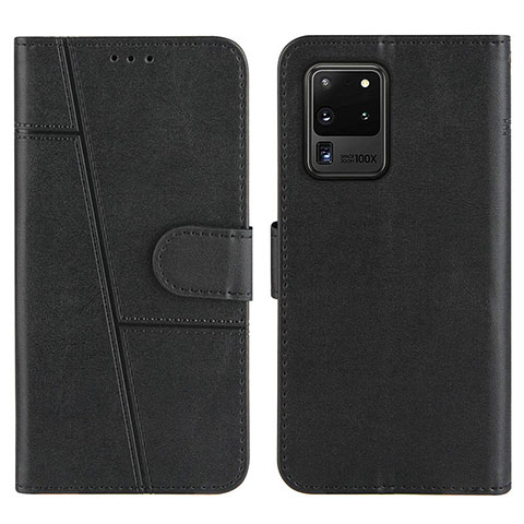 Coque Portefeuille Livre Cuir Etui Clapet Y01X pour Samsung Galaxy S20 Ultra 5G Noir