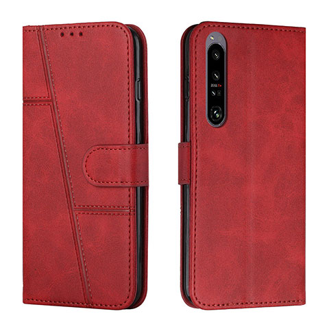 Coque Portefeuille Livre Cuir Etui Clapet Y01X pour Sony Xperia 1 IV SO-51C Rouge