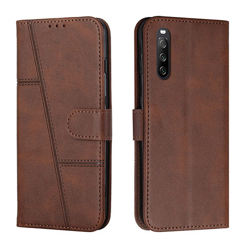 Coque Portefeuille Livre Cuir Etui Clapet Y01X pour Sony Xperia 10 IV Marron