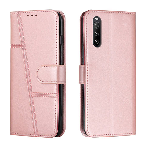 Coque Portefeuille Livre Cuir Etui Clapet Y01X pour Sony Xperia 10 IV SO-52C Or Rose