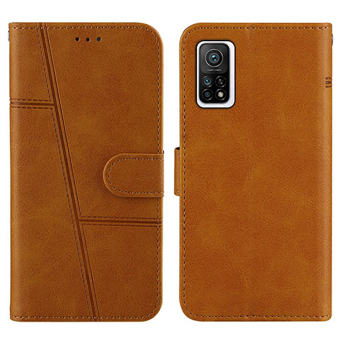 Coque Portefeuille Livre Cuir Etui Clapet Y01X pour Xiaomi Mi 10T 5G Brun Clair