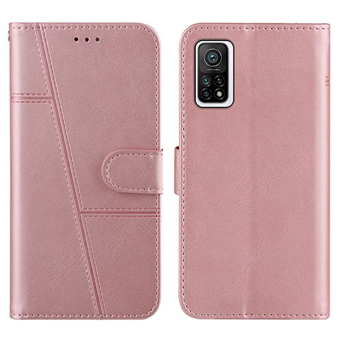 Coque Portefeuille Livre Cuir Etui Clapet Y01X pour Xiaomi Mi 10T Pro 5G Or Rose