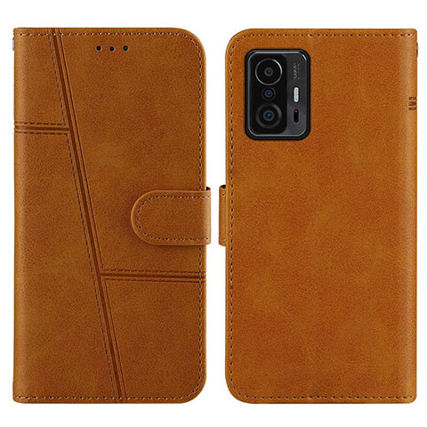 Coque Portefeuille Livre Cuir Etui Clapet Y01X pour Xiaomi Mi 11T 5G Brun Clair