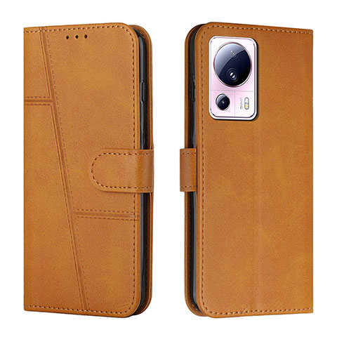 Coque Portefeuille Livre Cuir Etui Clapet Y01X pour Xiaomi Mi 12 Lite NE 5G Brun Clair