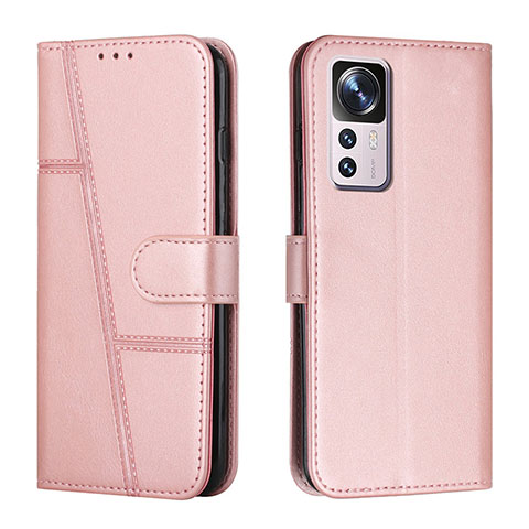 Coque Portefeuille Livre Cuir Etui Clapet Y01X pour Xiaomi Mi 12T 5G Or Rose