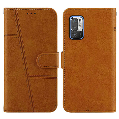 Coque Portefeuille Livre Cuir Etui Clapet Y01X pour Xiaomi POCO M3 Pro 5G Brun Clair