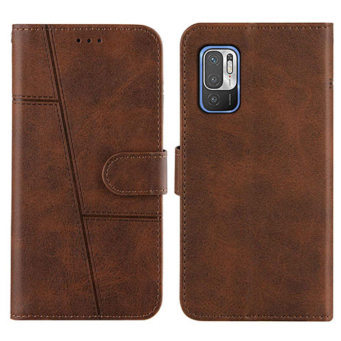 Coque Portefeuille Livre Cuir Etui Clapet Y01X pour Xiaomi POCO M3 Pro 5G Marron