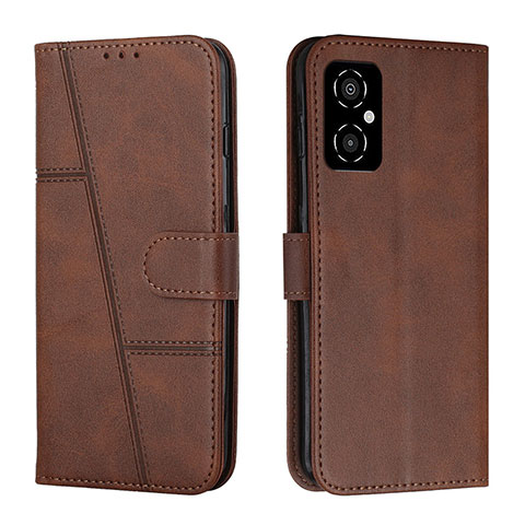 Coque Portefeuille Livre Cuir Etui Clapet Y01X pour Xiaomi Poco M4 5G Marron