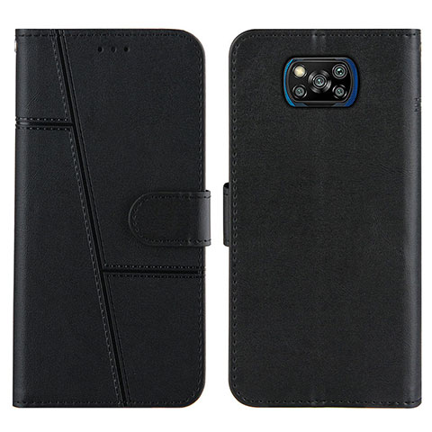 Coque Portefeuille Livre Cuir Etui Clapet Y01X pour Xiaomi Poco X3 Pro Noir