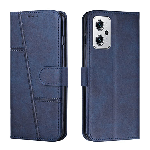 Coque Portefeuille Livre Cuir Etui Clapet Y01X pour Xiaomi Poco X4 GT 5G Bleu