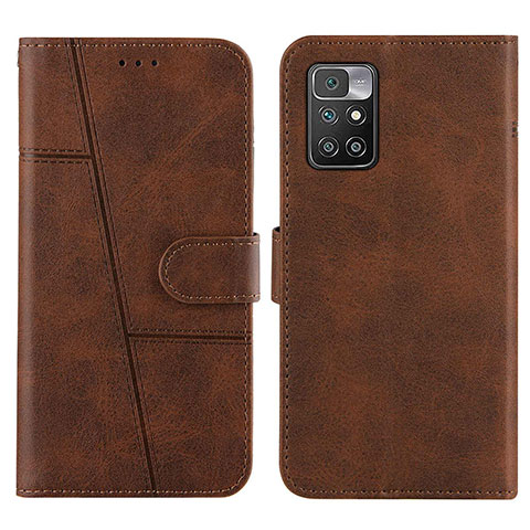 Coque Portefeuille Livre Cuir Etui Clapet Y01X pour Xiaomi Redmi 10 (2022) Marron