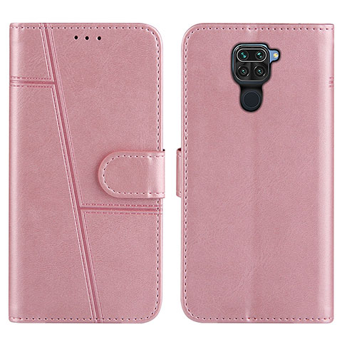 Coque Portefeuille Livre Cuir Etui Clapet Y01X pour Xiaomi Redmi 10X 4G Or Rose