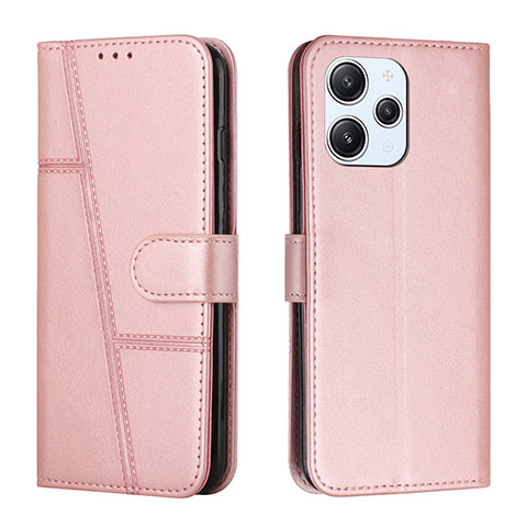 Coque Portefeuille Livre Cuir Etui Clapet Y01X pour Xiaomi Redmi 12 4G Or Rose