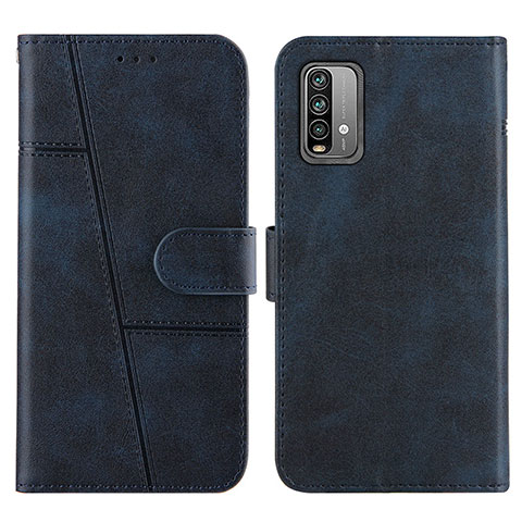 Coque Portefeuille Livre Cuir Etui Clapet Y01X pour Xiaomi Redmi 9 Power Bleu