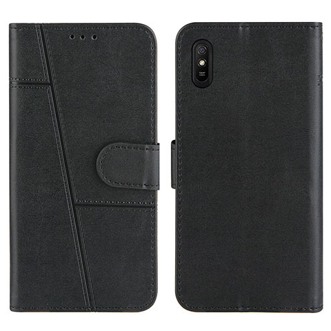 Coque Portefeuille Livre Cuir Etui Clapet Y01X pour Xiaomi Redmi 9A Noir