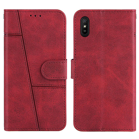 Coque Portefeuille Livre Cuir Etui Clapet Y01X pour Xiaomi Redmi 9AT Rouge