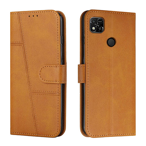 Coque Portefeuille Livre Cuir Etui Clapet Y01X pour Xiaomi Redmi 9C NFC Brun Clair