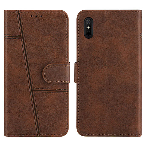 Coque Portefeuille Livre Cuir Etui Clapet Y01X pour Xiaomi Redmi 9i Marron