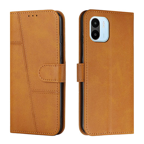 Coque Portefeuille Livre Cuir Etui Clapet Y01X pour Xiaomi Redmi A2 Plus Brun Clair