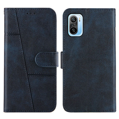 Coque Portefeuille Livre Cuir Etui Clapet Y01X pour Xiaomi Redmi K40 Pro+ Plus 5G Bleu