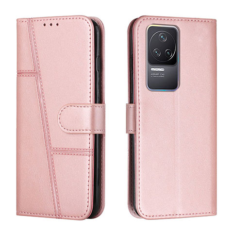 Coque Portefeuille Livre Cuir Etui Clapet Y01X pour Xiaomi Redmi K50 5G Or Rose