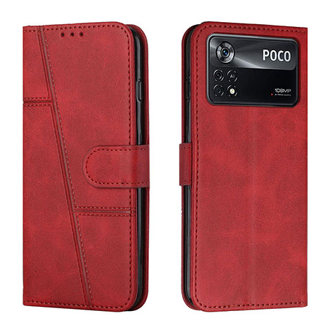 Coque Portefeuille Livre Cuir Etui Clapet Y01X pour Xiaomi Redmi Note 11E Pro 5G Rouge