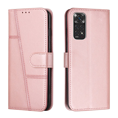 Coque Portefeuille Livre Cuir Etui Clapet Y01X pour Xiaomi Redmi Note 11S 4G Or Rose