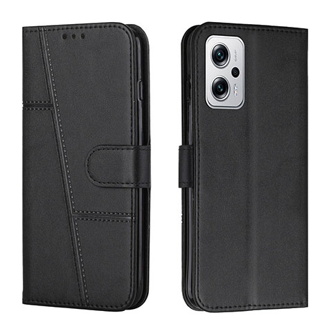 Coque Portefeuille Livre Cuir Etui Clapet Y01X pour Xiaomi Redmi Note 11T Pro 5G Noir