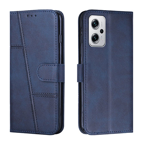 Coque Portefeuille Livre Cuir Etui Clapet Y01X pour Xiaomi Redmi Note 11T Pro+ Plus 5G Bleu