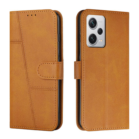 Coque Portefeuille Livre Cuir Etui Clapet Y01X pour Xiaomi Redmi Note 12 Pro 5G Brun Clair