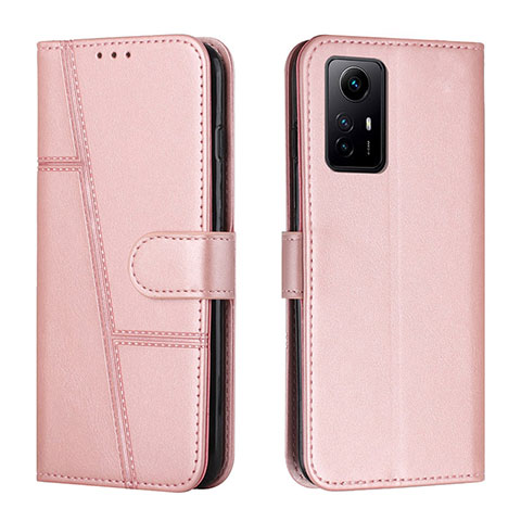 Coque Portefeuille Livre Cuir Etui Clapet Y01X pour Xiaomi Redmi Note 12S Or Rose