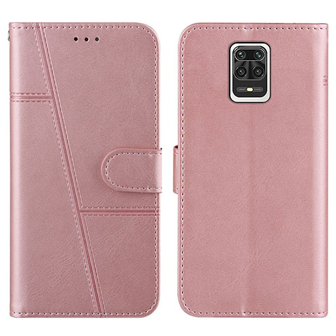 Coque Portefeuille Livre Cuir Etui Clapet Y01X pour Xiaomi Redmi Note 9 Pro Max Or Rose