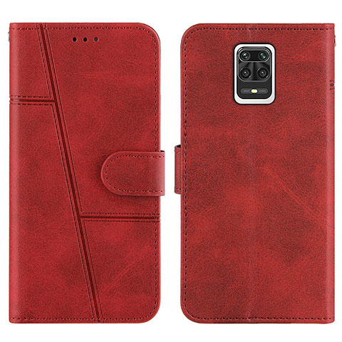 Coque Portefeuille Livre Cuir Etui Clapet Y01X pour Xiaomi Redmi Note 9 Pro Rouge