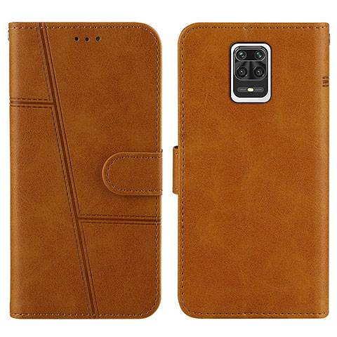 Coque Portefeuille Livre Cuir Etui Clapet Y01X pour Xiaomi Redmi Note 9S Brun Clair