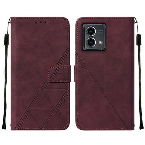 Coque Portefeuille Livre Cuir Etui Clapet Y02B pour Motorola Moto G Stylus (2023) 4G Vin Rouge