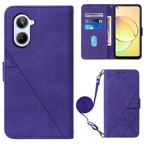 Coque Portefeuille Livre Cuir Etui Clapet Y02B pour Realme 10 4G Violet