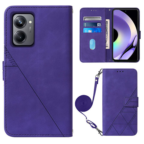 Coque Portefeuille Livre Cuir Etui Clapet Y02B pour Realme 10 Pro 5G Violet