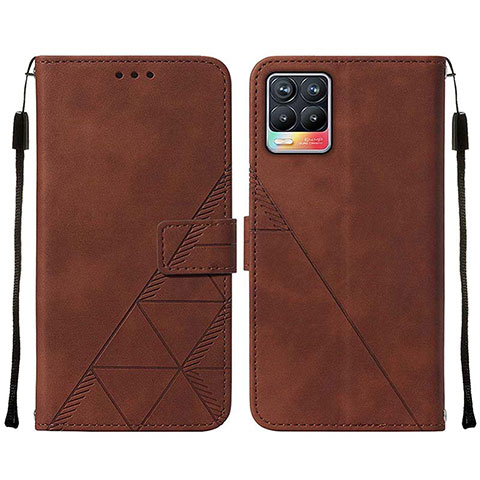 Coque Portefeuille Livre Cuir Etui Clapet Y02B pour Realme 8 4G Marron