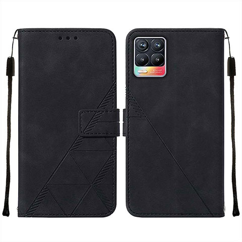 Coque Portefeuille Livre Cuir Etui Clapet Y02B pour Realme 8 4G Noir