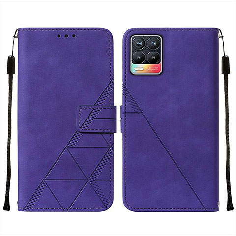 Coque Portefeuille Livre Cuir Etui Clapet Y02B pour Realme 8 4G Violet