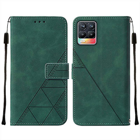 Coque Portefeuille Livre Cuir Etui Clapet Y02B pour Realme 8 Pro Vert